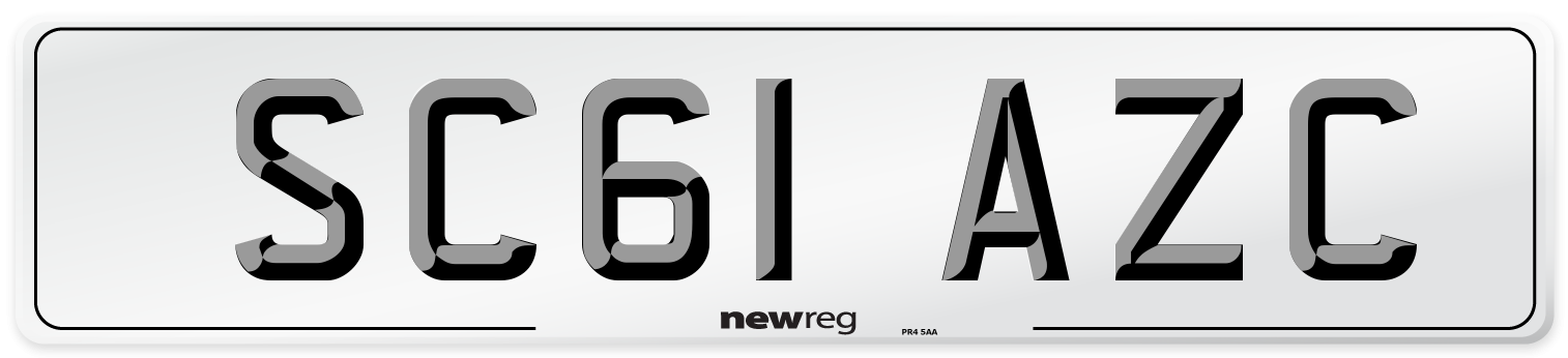 SC61 AZC Number Plate from New Reg